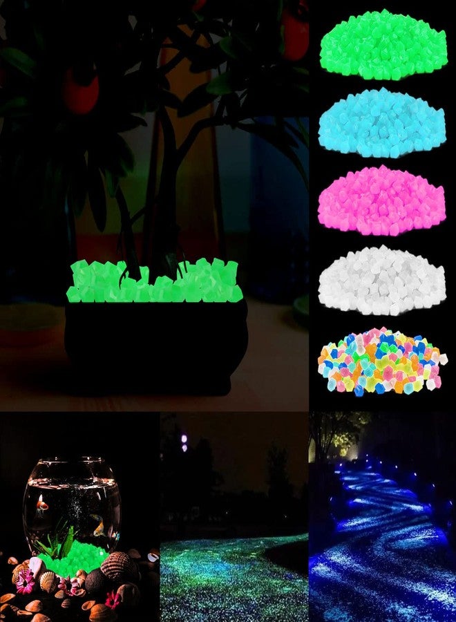 SPENCER SPENCER HAPPUCATION 600 PCS Decorative Stones Glow in the Dark Rocks, Garden Pebbles Rocks Luminous Stones Glow Rocks Powered by Light and Solar for Outdoor Decor Walkway Driveway Garden Fish Tank Halloween (Purple) - Image 2